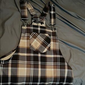 Plaid Mini Dress with Adjustable Straps